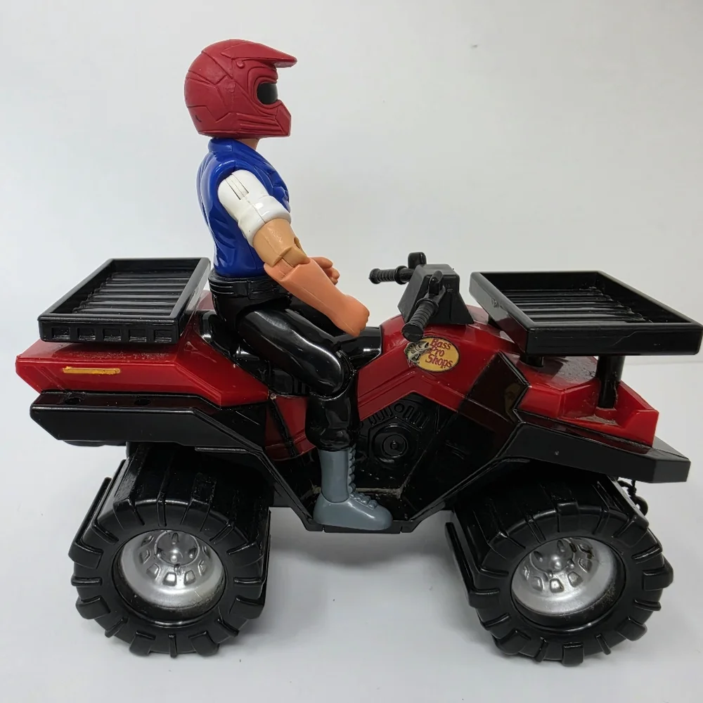 Tree House Kids Mighty Rigz Black & Red Bass Pro Shops ATV  4-Wheeler W/Driver